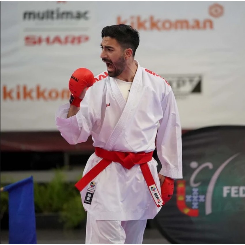 Пояс для кимоно Delux Version с лицензией WKF | красный | SMAI SM B002UWKF