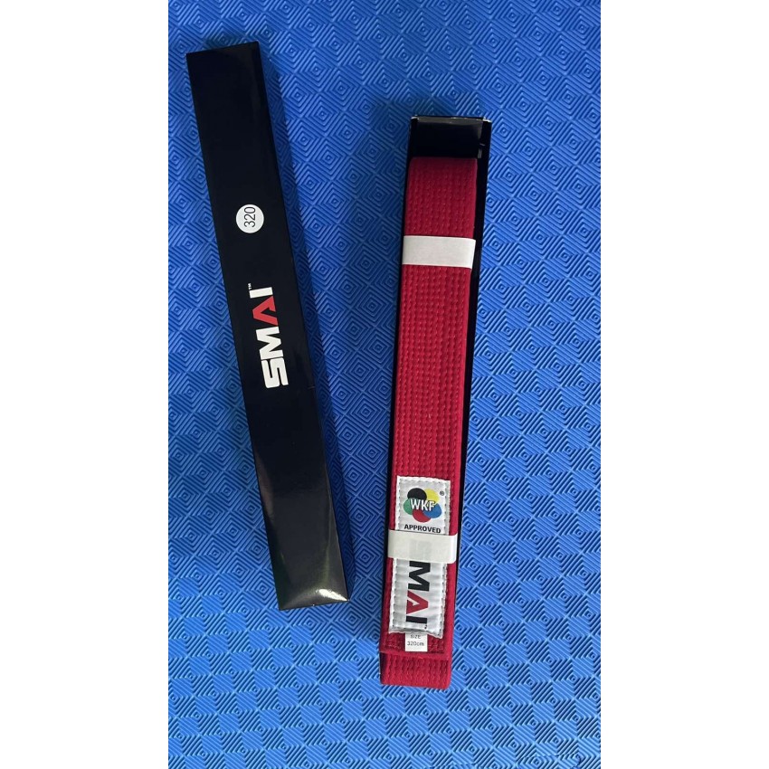 Пояс для кимоно Smai Premium Version WKF | Красный | SMAI SM B005RWKF