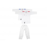 Комплект кімоно (2 куртки та 1 штани) SMAI Pro Fighter Kumite WKF Approved | білий | AS-054PACK
