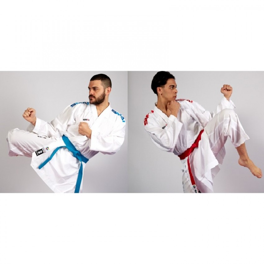 Комплект кімоно (2 куртки та 1 штани) SMAI Pro Fighter Kumite WKF Approved | білий | AS-054PACK
