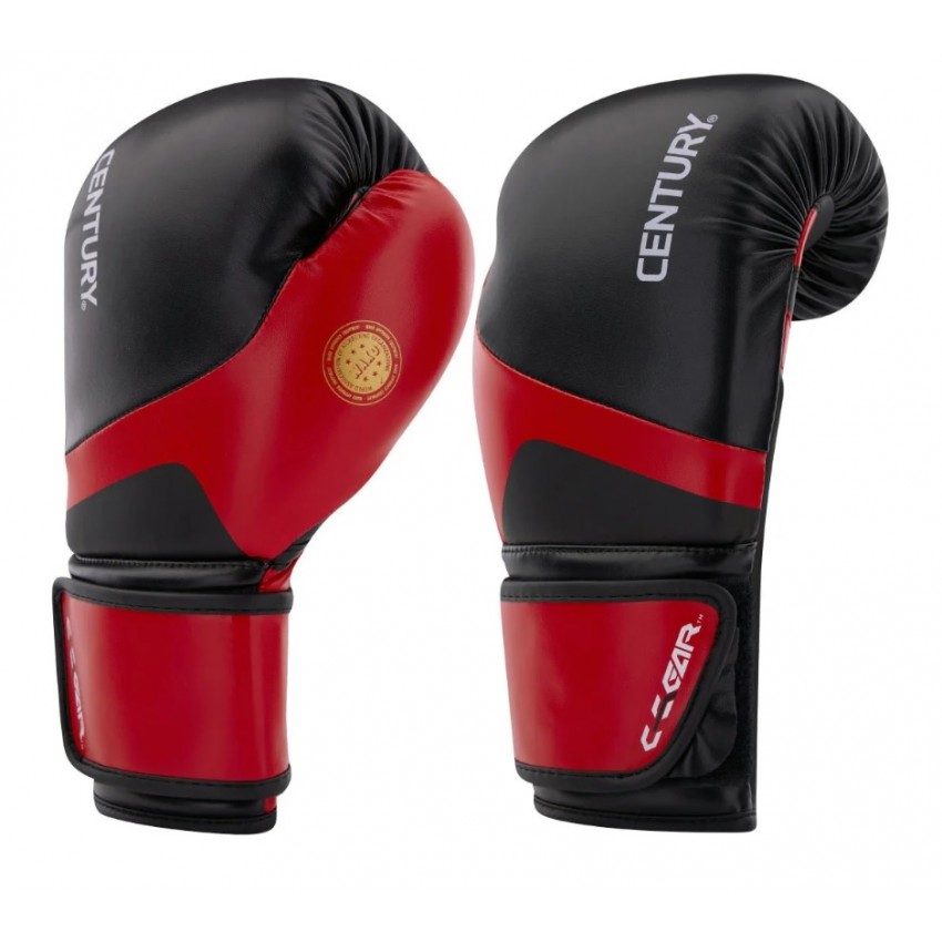 Перчатки для кикбоксинга CENTURY C-GEAR с лицензией WAKO | красно-черный |CENTURY 115540-019