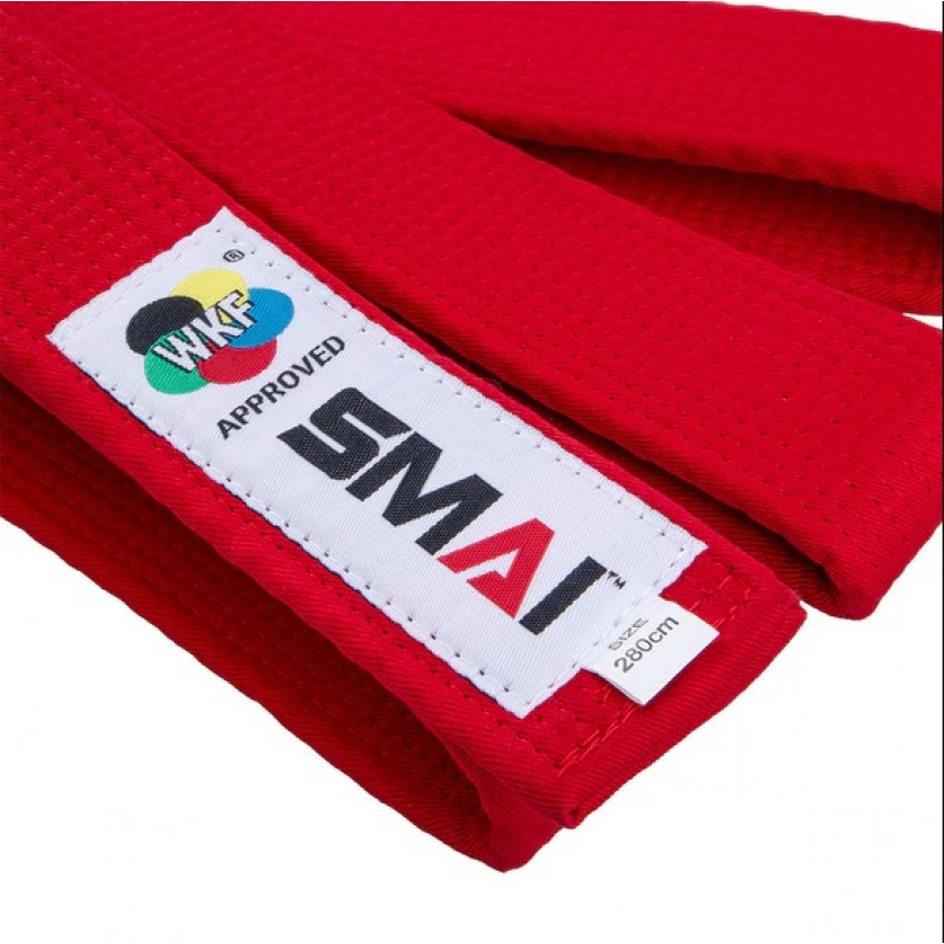 Пояс Smai High Quality Version WKF | красный | SM B004RWKF