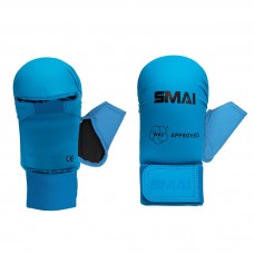 Перчатки для карате с защитой большого пальца с лицензией WKF | синие | SMAI SM P101 Перчатки для карате с защитой большого пальца с лицензией WKF | синие | SMAI SM P101