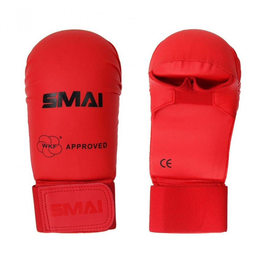 Перчатки для карате с лицензией WKF | красные | SMAI sm p101