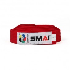 Пояс для кімоно з ліцензією WKF | червоний | SMAI SM B001RWKF