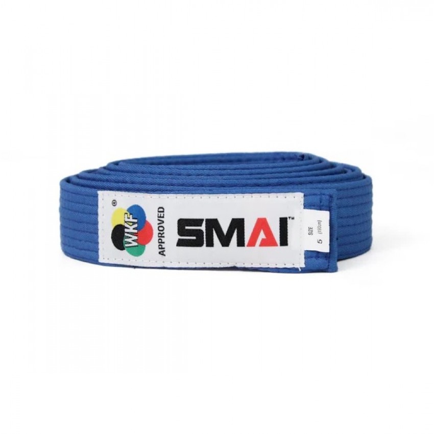 Пояс для кімоно з ліцензією WKF | блакитний | SMAI SM B001UWKF