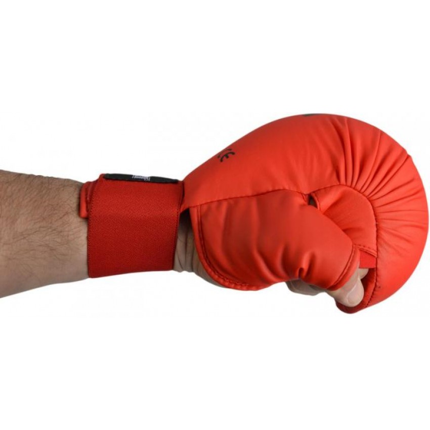 Перчатки для карате с защитой большого пальца с лицензией WKF | красные | SMAI SM P101