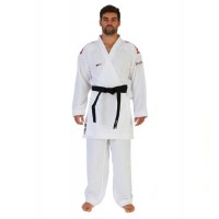 Кімоно для карате "JIN KUMITE GI ELITE" Premier League (червоні смуги на плечах) | біле | SMAI AS-034R