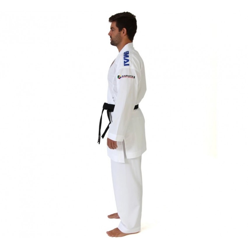 Кімоно для карате "JIN KUMITE GI ELITE" з ліцензією WKF (сині смуги на плечах) | біле | SMAI AS-034B