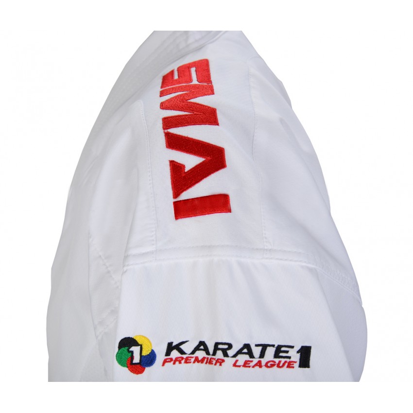 Кімоно для карате "JIN KUMITE GI ELITE" Premier League (червоні смуги на плечах) | біле | SMAI AS-034R